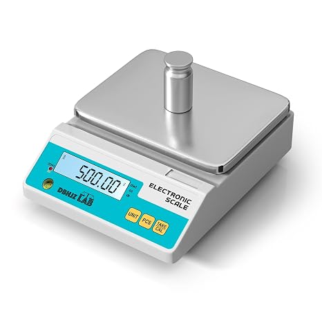 Lab Scale 5000g x 0.01g High Precision Electronic Analytical Balance g/lb/oz/dw/ct/dr Laboratory Scientific Scale with Calibration Weight Dual Power Supply Jewelry Scale