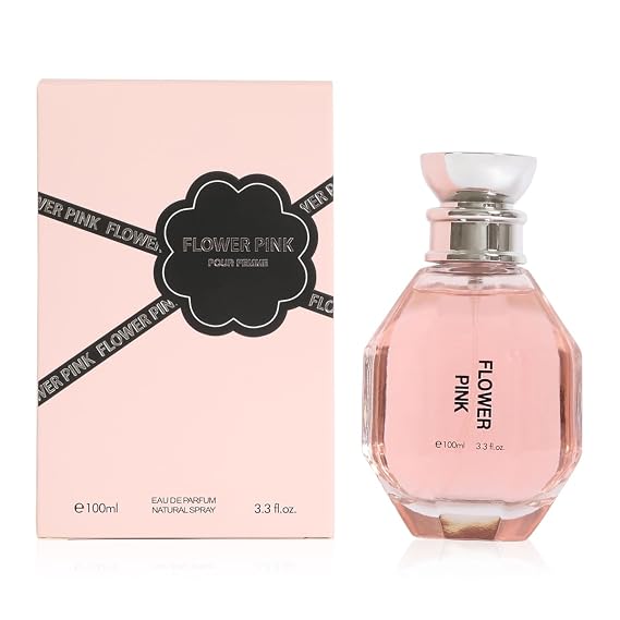 Flower Pink Spray Perfume Womens Eau De Parfum - Floral Patchouli Vanilla Musk Scent 100ml/3.3 fl.oz