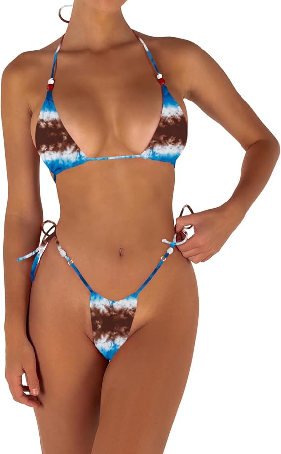 Sexy Bikini Sets for Women Two Piece Halter String Triangle Bathing Suit