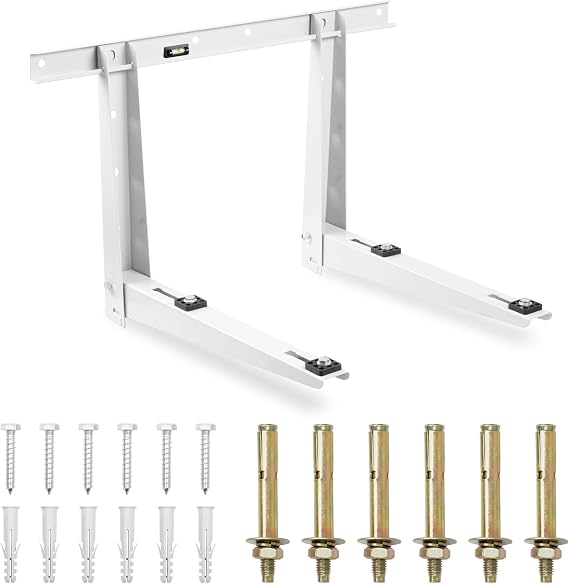 Della Outdoor Wall Mounting Bracket for Ductless 6000 - 36000 BTU Mini Split, Compressor and Heat Pump System, Easy to Install Universal Heavy Duty Mini Split Bracket, Supports up to 485 LBS