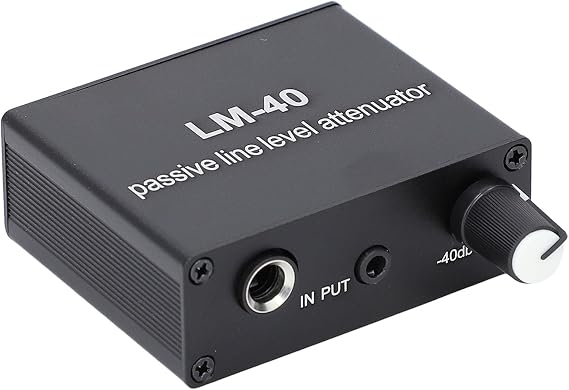 Passive Line Level Attenuator Robust and Robust Sound AttenuatorAluminum Alloy for Sound Conference Room for 40db-15db Live Video Recording, Studio