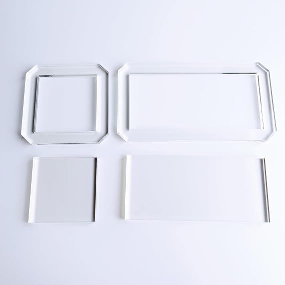 2 Pack Rectangle and Square Templates for Cutting Perfect Squares and Outlines Use with Rotary Cutter