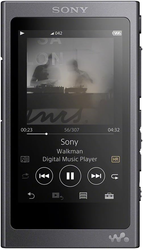 Sony Walkman A Series 64GB NW-A47: Bluetooth/microSD/Hi-Res compatible, up to 39 hours continuous playback, 2017 model, Grayish Black NW-A47 B