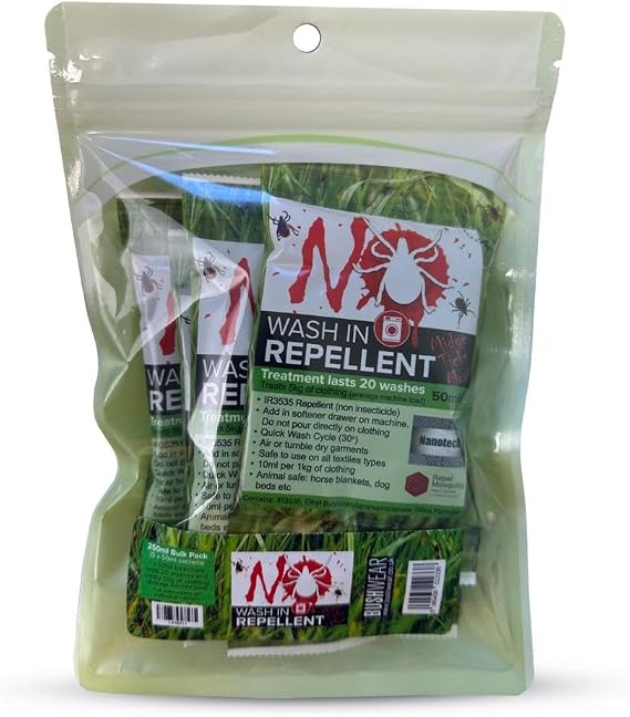 BushWear NO Tick Wash-in Repellent 250ml (5x50ml)