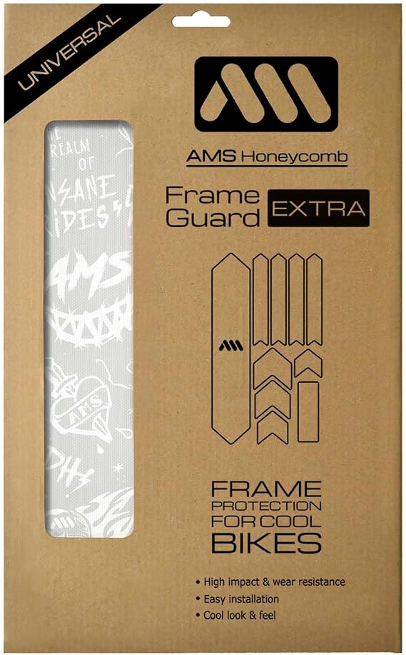 Bike Frame Protector Extra - Universal Fit with 10 Pieces - HG/White