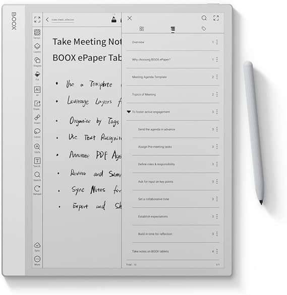 BOOX Tablet Note Max 13.3 No Frontlight B/W ePaper Notebook 300 PPI 6G 128G