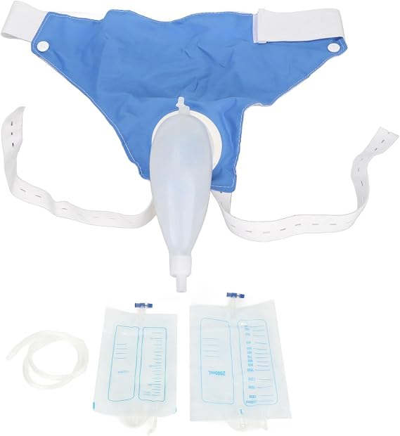 Urine Collector Bag, Prevent Leakage Wearable Urine Bag with Pee Catheter Duct 1000ML 2000ML for Men Elderly Urinary Incontinence Bedridden Patients