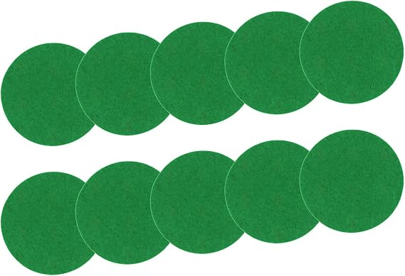 10Pcs Air Hockey Felt Sticker Adhesive Air Hockey Felt Pad Replacement Air Hockey Pusher Pad Easy to Use