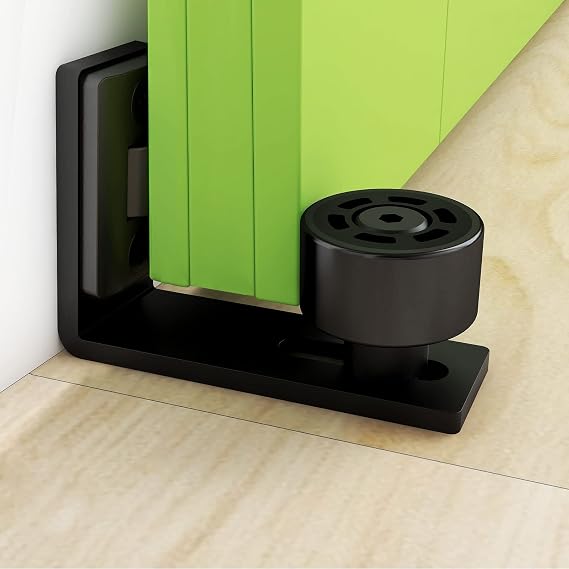 Adjustable Floor Guide Wall/Door Bottom Guide Sliding Barn Door Guide Hardware Black