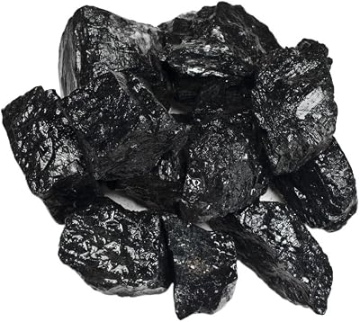 Hypnotic Gems Materials: 12 lb Black Tourmaline Stones from Asia - Rough Bulk Raw Natural Crystals for Cabbing, Tumbling, Lapidary, Polishing, Wire Wrapping, Wicca & Reiki Crystal Healing
