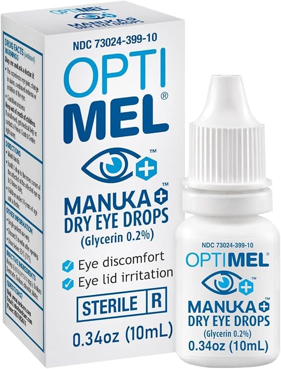Optimel Manuka Honey Eye Drops for Dry Eye, Blepharitis and Corneal, 10ml