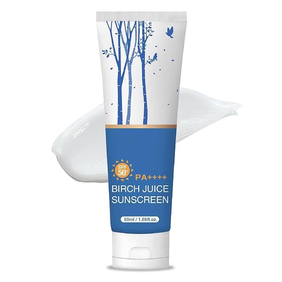Birch Juice Moisturizing Sunscreen Mild-up Sunscreen for Face, UV LOCK 1.69 Fl Oz SPF 50 Broad Spectrum, Moisturizing Korean Skin Care, No White Cast Ocean Friendly-Reef Safe (1)