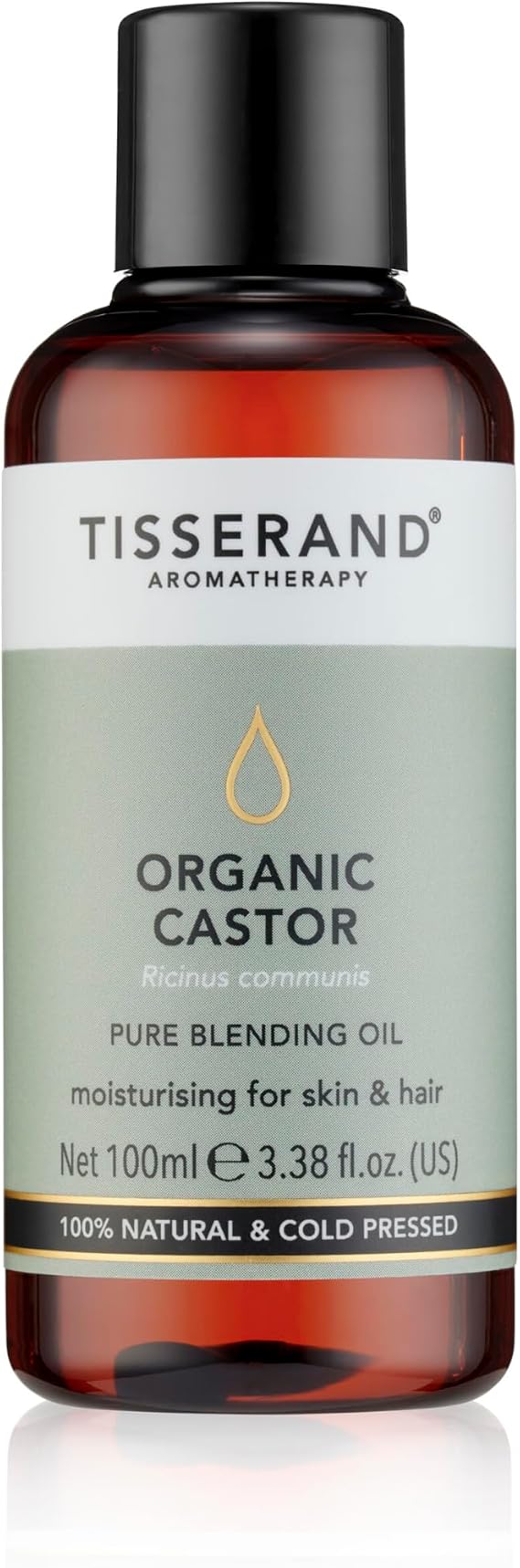 Tisserand Organic Castor Oil - 100ml | Nourishing Base Oil, For Skin, Hair & Massage, Uncompromising Quality, Certified Vegan