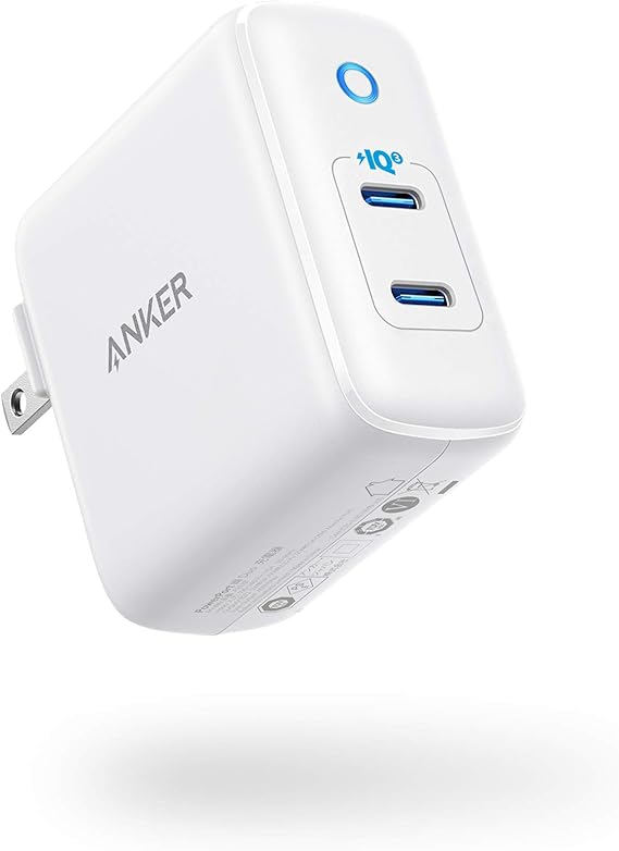Anker USB C Charger, 40W 2-Port PIQ 3.0, PowerPort III Duo Type C Foldable Fast Charger, Power Delivery for iPhone 15/15 Plus/15 Pro/15 Pro Max/14, Galaxy, Pixel, iPad/iPad mini, and More