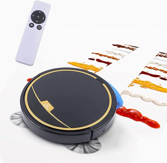 Robot Mop and Vacuum Combo, 3 in 1 Slim Mopping Robot Vacuum Cleaner, 2800pa Mopping Robot Vacuum with Water Tank, Auto Mopping & Sweeping, Smart Path Planning, for Hardwood/Tile Floors