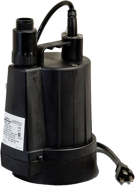 Zoeller 44-0007 LM44 0.25 HP Floor Sucker Automatic Dewatering Submersible Utility Pump with 20-foot Cord