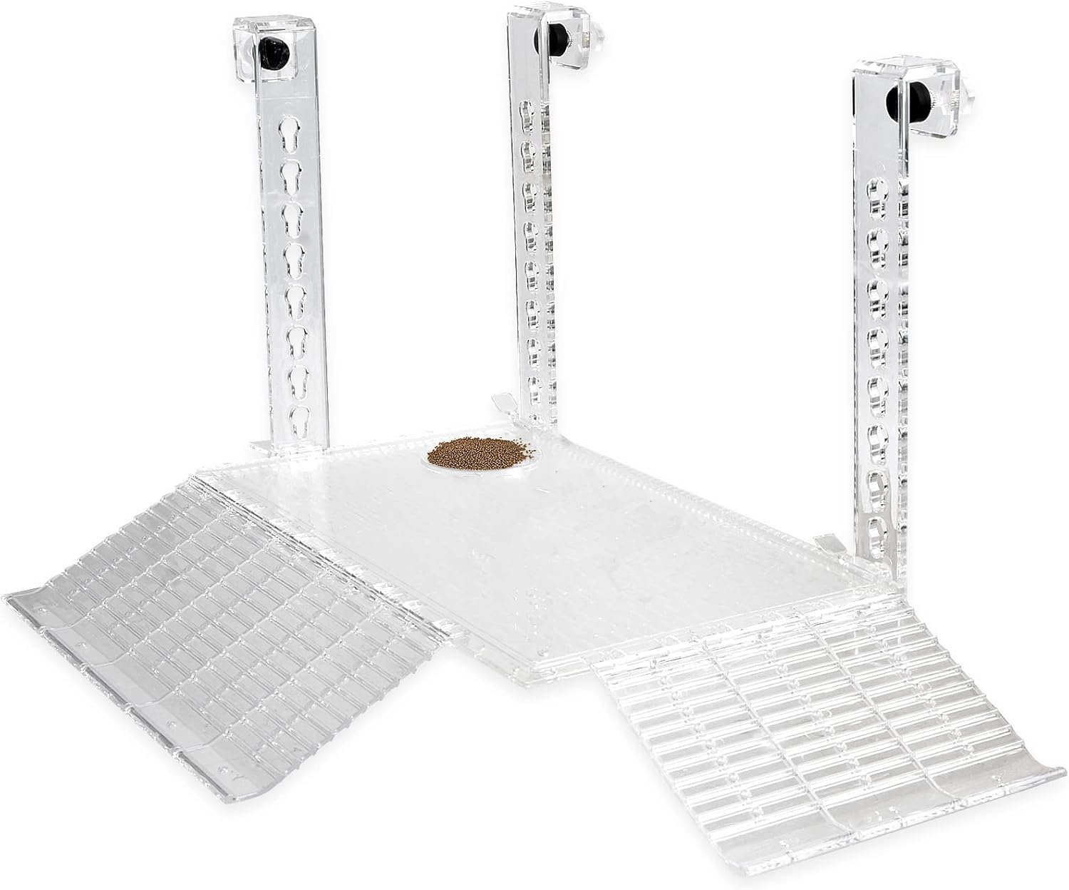 ANMOO Turtle Basking Platform Acrylic Turtle Ramps Hanging Terrarium Tortoise Habitat Non-Toxic Reptiles Platform Terrarium Accessories for Large Turtle Extra-Large