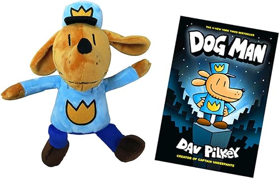 Dog Man Gift Set Includes Book #1 and Plush - Action, Hero Bundle #1