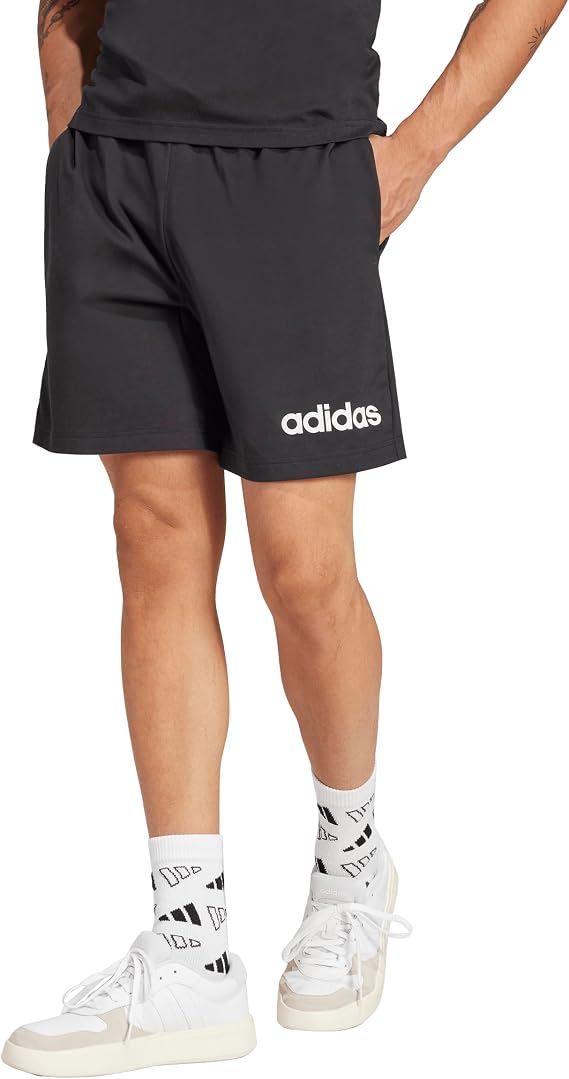 adidas Mens Essentials Linear Single Jersey 7-inch Shorts