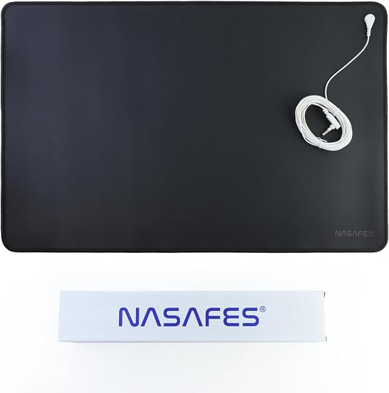 Universal Grounding Mat for Bed or Desk: Connect with the Earth for Optimal Grounding, Includes 15ft Grounding Cord