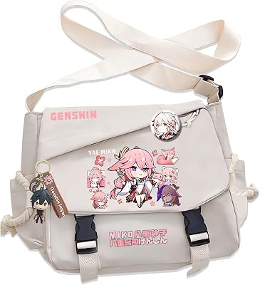 Game Handbag Furina Crossbody Bag Single Shoulder Bag Adult Anime 3D Print Backpack White Bag