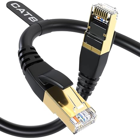 DbillionDa Cat 8 Ethernet Cable, 15FT 40Gbps 2000MHz RJ45 LAN Cable
