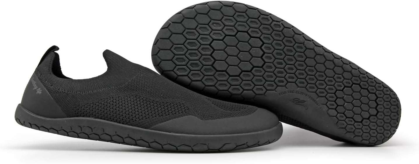earthinglife Barefoot Grounding Shoes Slip On Wide Toe Box Conductive Flexible Outsole Zero Drop Connect to Earth More Energy Reduce Stress Enhancing Movement Better Sleep Pain Relief