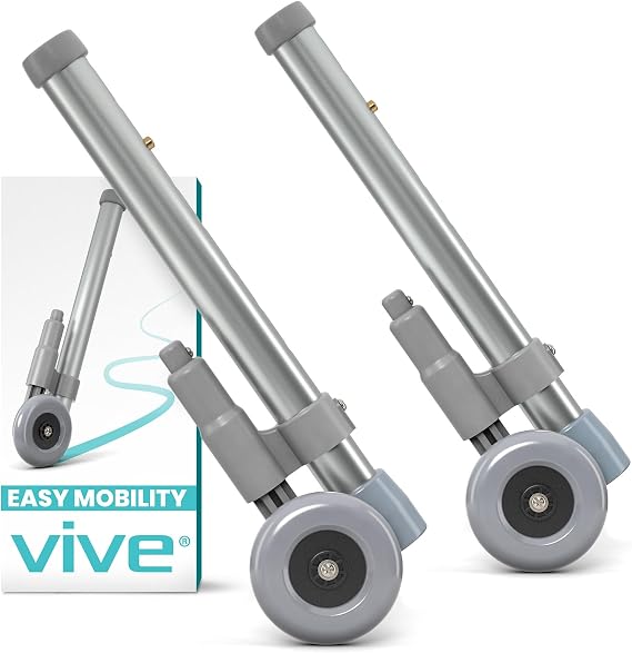 Vive Walker Wheels with Brakes - Mobility Aid Equipment for Seniors