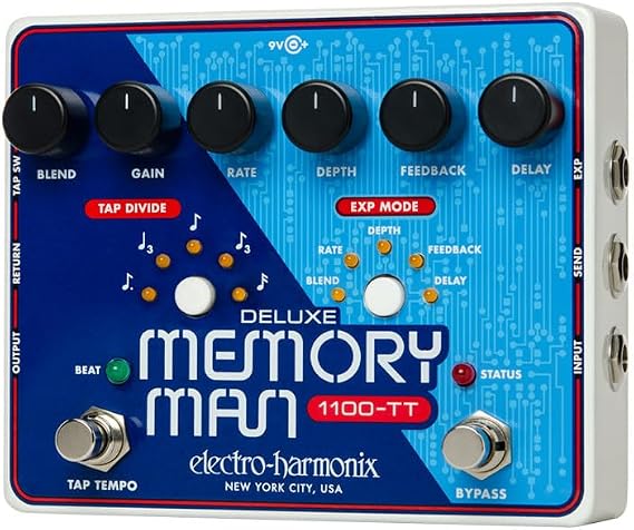 Electro-Harmonix Deluxe Memory Man 1100-TT Analog Delay with Tap Tempo Pedal