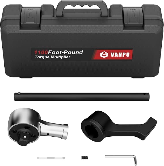 VANPO Torque Multiplier, 1:3 Torque Ratio, Heavy Duty Torque Multiplier Wrench, 3/4" Drive Output 1100 Ft.lb/1491.4 N.m, 1/2" Drive Input 366 Ft.lb/496.2 N.m for Car, Truck, RVs