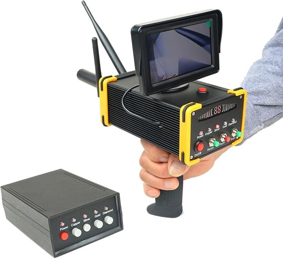 Gold Diamond Detector Long Range Underground Metal Detector Treasure Hunter Find Gold Silver Copper Diamond Digger Archaeological Prospecting Machine Yellow