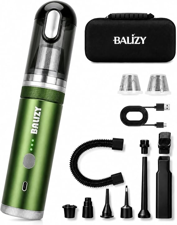 Handheld Vacuum,4-in-1 Cordless Car Vacuum Cleaner&Air Blower,Green