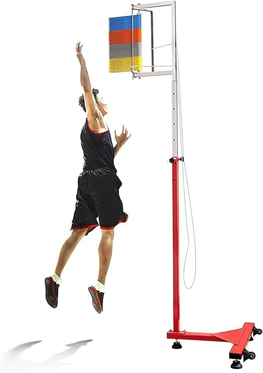 Floor Standing High Jump Training Equipment Vertical Test Jump Measurement Tester, Volleyball Spike Trainer Vertical Jump Tester Jump Measurement Test Stick Pole Tool,1.7-3.2M（1pc）
