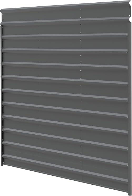 Arrow 15' x 9' One-Sided Carport Enclosure Wall Kit for 7' or 9' Carports, Heavy-Duty Galvanized Steel Carport Enclosure Panel, 1 Wall, Charcoal