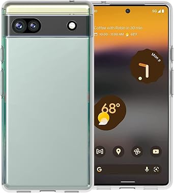 for Google Pixel 6a Slim Case Clear,Thin TPU Flexible Silicone Soft Skin Gel Lightweight Anti-Scratch Shockproof Protective Cases Cover for Pixel 6a,Crystal Clear
