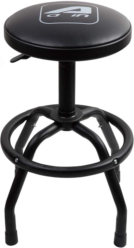 A A IN LT13 Industrial Swivel Shop Stool 250lb Capacity - Adjustable Garage Stool with 360 Rotation & Tool-Free Assembly, Ergonomic Vinyl Cushion for Workshop/Home Bar/Game Room