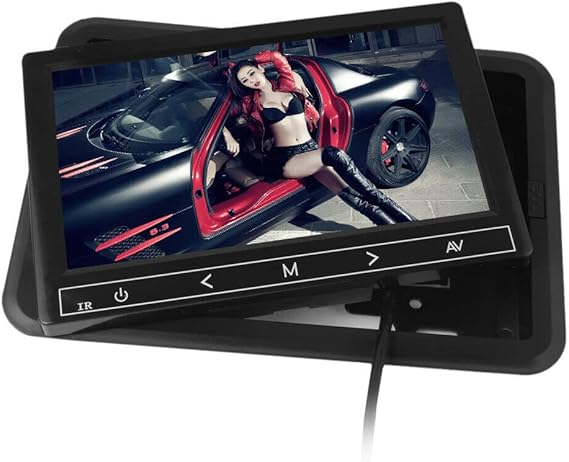 7 Inch TFT-LCD Display 2 Video Input Car Rear View Headrest Monitor for Auto Reverse Backup Camera, Car DVD VCD