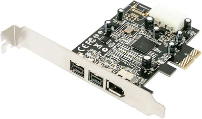 JMT PCIE Combo 3 Ports 2X 1394B 9Pin  1x 1394A 6Pin PCI-Express FireWire Card Adapter Expansion IEEE 1394 BA for FireWire 800