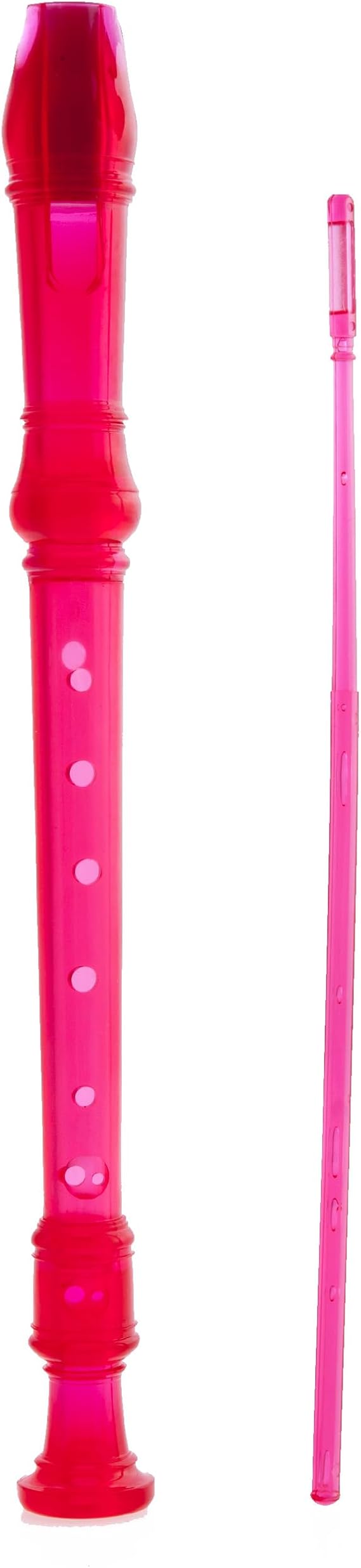 D'Luca MR-100-PK Student 3 Piece Recorder, Flute Pink