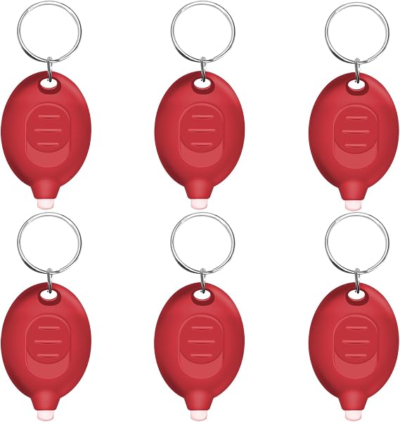 Multi Color Keychain Flashlight, Red Light