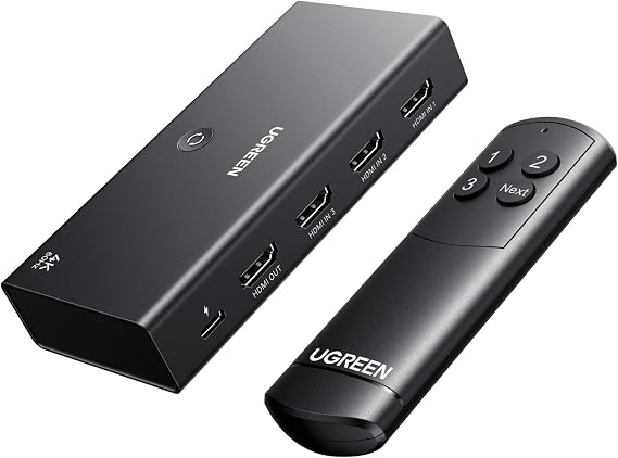 UGREEN HDMI Switch 3 in 1 Out, 4K@60Hz HDMI Splitter with Remote