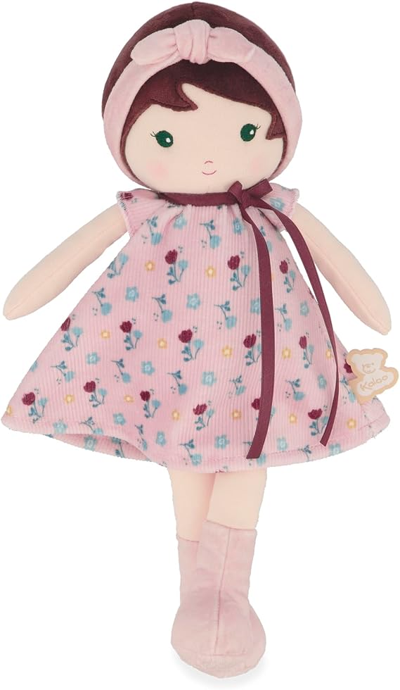 Kaloo - Tendresse - Plush Figure Toy - Leonie - 32cm | Safe for Infants - Beautiful Floral Design - Personalized Name Ribbon - Soft Cuddling Companion - Perfect Baby Gift