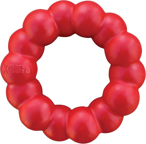 KONG Ring, Natural Rubber Chew Toy for Dental Health, for Medium/Large Dogs