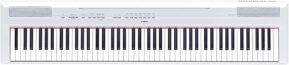 Yamaha P115 88-Key Weighted Action Digital Piano with Sustain Pedal, White