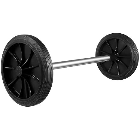 Yardwe Trash Bin Wheels Replacement, Trash Can Wheels Large Garbage Can Wheels Replacement Waste Container Pulley Wheel Garbage Can Parts Accessories