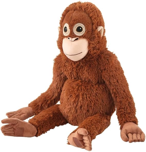 Punch Monkey Plush, 66cm Large Orangutan Soft Toy, Plushies Eco-Friendly Plushies Material, Washable & Safe for Kids, Realistic Soft Cuddly Monkey Toy