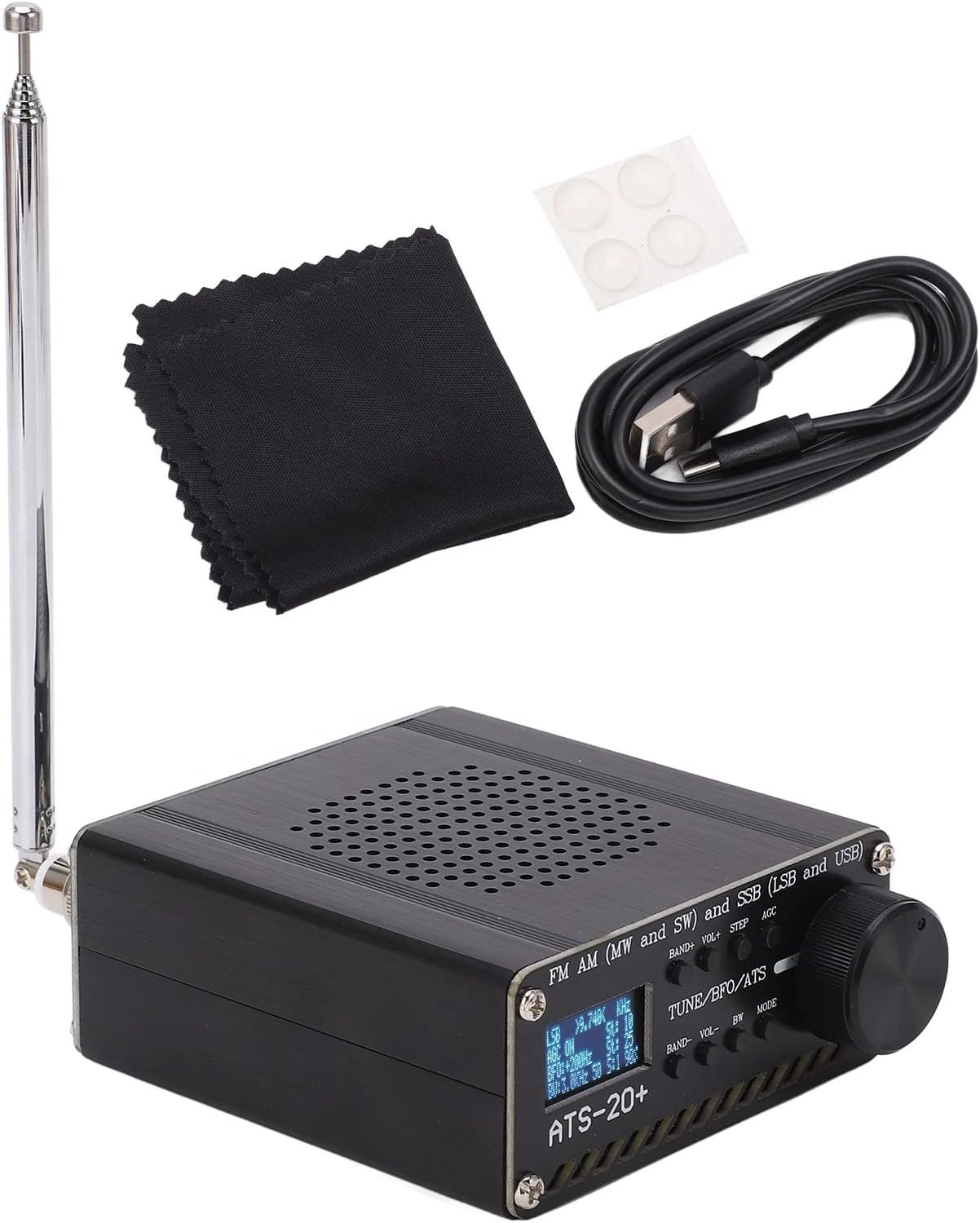 Radio Receiver, EVTSCAN Radio Receiver FM AM MW SW SSB Full Band 22 Pre Configured Frequency Accessory Set Kit