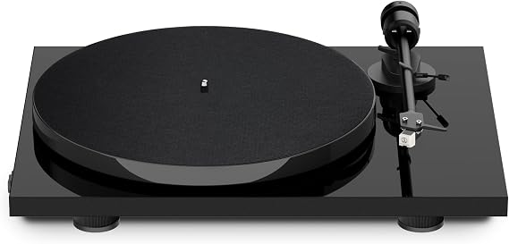 Pro-Ject E1 Phono, Plug & Play Entry-Level Turntable with Built-in Phono Preamplifier, Electronic Speed Switching, Support Force and Anti-Skating Preset, Fitted with AT3600L Cartridge (Black)
