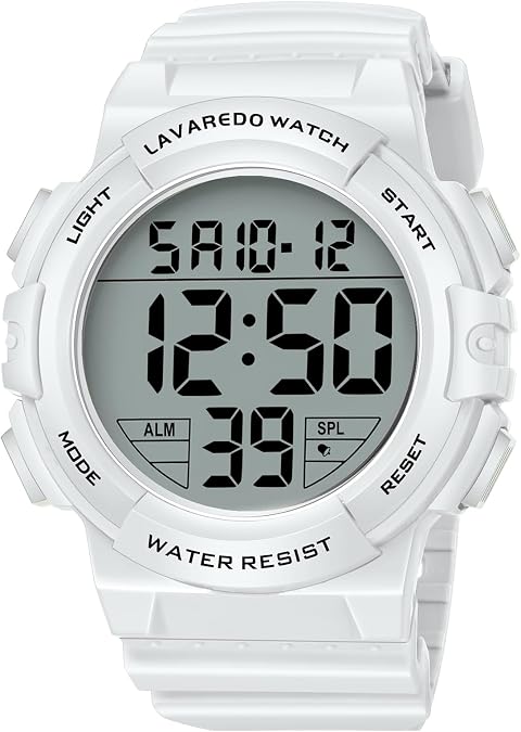 Mens Digital Watch, Sport Military Watch for Men, LED Large Face