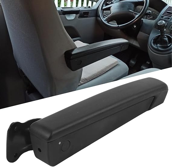 Car Seat Armrest, RV Armrest Forearm Wrist Support, Right Hand Arm Rest Replacement with Adjustable Angle 0 to 120 Range for Cars Caravans RV Boat, Black